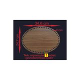 ASUDE HEDİYELİK Ahşap 34,6x24,7 Cm 1 Ad Bambu Tepsi Örgü Plakası Supla Delikli Altlık Tığ Taban Işi Sepet Taban-