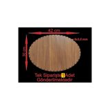 ASUDE HEDİYELİK Ahşap 42x30 Cm 1 Ad Raddan Bambu Tepsi Örgü Plakası Supla Altlık Tığ Taban Işi Sepet Tabanı