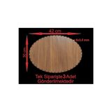 ASUDE HEDİYELİK Ahşap 42x30 Cm 3 Ad Raddan Bambu Tepsi Örgü Plakası Supla Altlık Tığ Taban Işi Sepet Tabanı