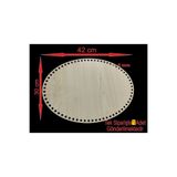 ASUDE HEDİYELİK Ahşap Banu 42x30 Cm 1 Ad Bambu Tepsi Örgü Plakası Supla Delikli Altlık Tığ Taban Işi Sepet Tabanı