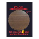 ASUDE HEDİYELİK Ahşap Ceviz 25 Cm 1 ad Raddan Bambu Tepsi Örgü Plakası Supla Altlık Tığ Taban Işi Sepet Tabanı