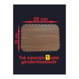 ASUDE HEDİYELİK Ahşap Ceviz 28x20 Cm 1 ad Raddan Bambu Tepsi Örgü Plaka Supla Altlık Tığ Taban Işi Sepet Tabanı