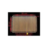 ASUDE HEDİYELİK Ahşap Ceviz 30x20 Cm 1 Ad Bambu Tepsi Örgü Plakası Supla Delikli Altlık Tığ Taban Işi Sepet Taban