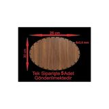 ASUDE HEDİYELİK Ahşap Ceviz 30x20 Cm 5 ad Bambu Tepsi Örgü Plakası Supla Delikli Altlık Tığ Taban Işi Sepet Tabanı