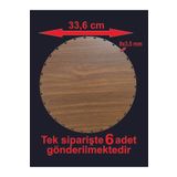 ASUDE HEDİYELİK Ahşap Ceviz 33,6 Cm 6 Ad Bambu Tepsi Örgü Plakası Supla Delikli Altlık Tığ Taban Işi Sepet Tabanı