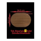 ASUDE HEDİYELİK Ahşap Ceviz 34,5x24,5 Cm 1 Adet İK Sepet Bambu Tepsi Altı Örgü Plakası Supla Delikli Al Sepet Tabanı-