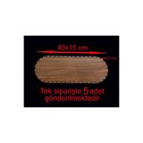 ASUDE HEDİYELİK Ahşap Ceviz 40x15 Cm Sepet Bambu Tepsi Örgü Plakası Supla Delikli Altlık Tığ Taban Işi Sepet Tabanı