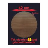 ASUDE HEDİYELİK Ahşap Ceviz 42 Cm 1 Ad Raddan Bambu Tepsi Örgü Plakası Supla Altlık Tığ Taban Işi Sepet Tabanı