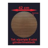 ASUDE HEDİYELİK Ahşap Ceviz 42 Cm 4 Ad Bambu Tepsi Örgü Plakası Supla Delikli Altlık Tığ Taban Işi Sepet Tabanı