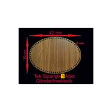 ASUDE HEDİYELİK Ahşap Ceviz 42x30 Cm 1 Ad Bambu Tepsi Örgü Plakası Supla Delikli Altlık Tığ Taban Işi Sepet Tabanı-