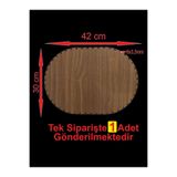 ASUDE HEDİYELİK Ahşap Ceviz 42x30 Cm 1 Adet İK Raddan Sepet Bambu Tepsi Altı Örgü Plakası Supla Altlık Sepet Tabanı