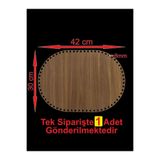 ASUDE HEDİYELİK Ahşap Ceviz 42x30 Cm 1 Adet Sepet Bambu Tepsi Altı Örgü Plakası Supla Delikli Altlık Sepet Tabanı