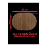 ASUDE HEDİYELİK Ahşap Ceviz 42x30 Cm 3 Adet Raddan Sepet Bambu Tepsi Altı Örgü Plakası Supla Altlık Sepet Tabanı