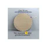 ASUDE HEDİYELİK Ahşap Krem 25 Cm 1 Ad Raddan Bambu Tepsi Örgü Plakası Supla Altlık Tığ Taban Işi Sepet Tabanı