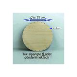 ASUDE HEDİYELİK Ahşap Krem 25 Cm 5 Ad Bambu Tepsi Örgü Plakası Supla Delikli Altlık Tığ Taban Işi Sepet Tabanı