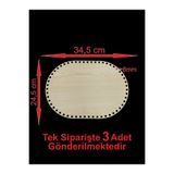 ASUDE HEDİYELİK Ahşap Krem 34,5x24,5 Cm 3 Adet Sepet Bambu Tepsi Altı Örgü Plakası Supla Delikli Alt Sepet Tabanı