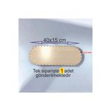 ASUDE HEDİYELİK Ahşap Krem 40x15 Cm 1 Ad Raddan Bambu Tepsi Örgü Plakası Supla Altlık Tığ Taban Işi Sepet Tabanı