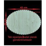 ASUDE HEDİYELİK Ahşap Krem 42x30 Cm 3 Ad Bambu Tepsi Örgü Plakası Supla Raddan Altlık Tığ Taban Işi Sepet Tabanı