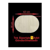 ASUDE HEDİYELİK Ahşap Krem 42x35 Cm 1 Adet Raddan Sepet Bambu Tepsi Altı Örgü Plakası Supla Altlık Sepet Tabanı