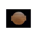 ASUDE HEDİYELİK Ceviz Kulplu 28x25 Cm 5 ad Bambu Tepsi Örgü Plakası Supla Delikli Altlık Tığ Taban Işi Sepet Tabanı-
