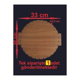 ASUDE HEDİYELİK Ceviz Kulplu 33x30 Cm 1 ad Raddan Bambu Tepsi Örgü Plakası Supla Altlık Tığ Taban Işi Sepet Tabanı-