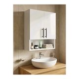 Asude Home 2 Kapaklı Banyo Dolabı, Çok Amaçlı Dolap, Ecza Dolabı, Ofis, Hol, Banyo, Beyaz