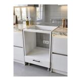 Asude Home Ankastre Dolabı, Ankastre Fırın Ocak Modülü, Ayarlanabilir Ayaklı, Mutfak Dolabı, Kapaklı, Beyaz