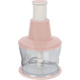 Asude Plastik Press Chopper 3 Bıçaklı Basmali Kilitlemeli El Rondosu - Pembe