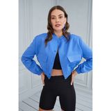 Asur Boutique Asur Butik Kadın Bomber Astarlı Mont - 04G-Mavi - 42