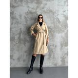 Asur Boutique Asur Butik Kadın Su Itici Trençkot (Ürün Geniş Kesimdir.bir Beden Küçük Alınız.) - 40 - 02S-Bej