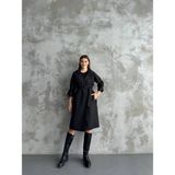 Asur Boutique Asur Butik Kadın Su Itici Trençkot (Ürün Geniş Kesimdir.bir Beden Küçük Alınız.) - 42 - 0 Siyah