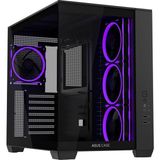 ASUS A32 Plus - ATX Bilgisayar Kasası (360 mm Radyatörler ve 420 mm Ekran Kartları Desteği, Önceden Takılmış Dört Adet ASUS Prime MR 120 ARGB Fan, Düzenli Kablo Yönetimi
