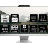 ASUS A3402 i5 1335U 32GB 256GB SSD 23.8" FHD W11P All In One Bilgisayar & Per4 Bellek