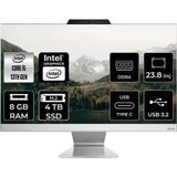 ASUS A3402 i5 1335U 8GB 4TB SSD 23.8" FHD FDOS All In One Bilgisayar & Per4 Bellek