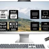 ASUS A3402WVAK i5 1335U 32GB DDR5 512GB SSD Intel Graphics 23.8" FHD FDOS Beyaz All in One & PER4