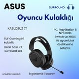 Asus Aktif Gürültü Önleme Gaming Wireless Oyuncu Kulaklığı, 2.4 Ghz - RENK - Siyah