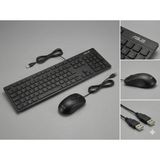 Asus AW311 USB Kablolu Q Klavye Mouse Set Siyah Türkçe Fonksiyonlu