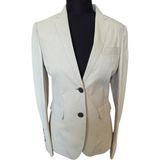 Asus Deri - Hakiki Deri Kadın Bej Blazer Ceket - XS