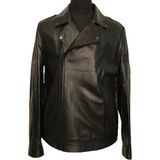 Asus Deri Laroson Kuzu Derisi Biker Model Siyah Erkek Ceket - 01 Siyah - 2XL