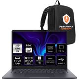 Asus Expertbook B5 Core Ultra 5 225H Notebook 64GB RAM 256GB SSD 14" FHD+ Win11 Home + Per4 Çanta B5405U516512B0DP381 - 256 GB - 64 GB