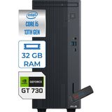 Asus Expertcenter P500MV Intel Core İ5-13420H 32GB Ddr5 4tb SSD WIN11PRO 4GB/GT730 Minitower Masaüstü Bilgisayar WD5136216512B0DW15+Zettausbbellek