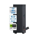 Asus Expertcenter P500MV Intel Core İ5-13420H 64GB Ddr5 1tb SSD WIN11PRO 4GB/GT730 Minitower Masaüstü Bilgisayar WD5136216512B0DW23+Zettausbbellek