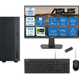 Asus Expertcenter P500MV Intel Core I5-13420H 80GB Ddr5 4tb SSD WIN11PRO 4GB/GT730 100HZ IPS 27" Mon Minitower Masaüstü Bilgisayar WF5136216512B0DW30+Zettausbbellek