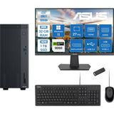 Asus Expertcenter P500MV Intel Core I7-13620H 32GB Ddr5 1tb SSD WIN11HOME 6GB/RTX3050 100HZ IPS 27" Mon Minitower Masaüstü Bilgisayar WM7136216512B0DH13+Zettausbbellek