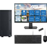 Asus Expertcenter P500MV Intel Core I7-13620H 80GB Ddr5 256GB SSD WIN11HOME 6GB/RTX3050 100HZ IPS 27" Mon Minitower Masaüstü Bilgisayar WM7136216512B0DH26+Zettausbbellek