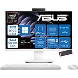 Asus Expertcenter P600 Aio (PM640KA) Amd Ryzen™aı 5 330 Upto 4.5 Ghz 16GB Ddr5 512GB SSD Amd Radeon™ 820M 23.8 Fhd (1920 x 1080)SRGB: 100% WIN11HOME Allınone Bilgisayar PM640KA330H02+ZETTAUSBBELLEK - 512 GB - 16 GB