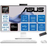Asus Expertcenter P600 Aio (PM670KA) Amd Ryzen™aı 7 350 Upto 5.0ghz 16GB Ddr5 256GB SSD Amd Radeon™ 860M 27"fhd (1920 x 1080)SRGB: 100% Freedos Allınone Bilgisayar PM670KA350F01+ZETTAUSBBELLEK - Beyaz
