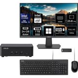 Asus Expertcenter PB64 Core Ultra 5 225 24GB Ram 1tb SSD 23.8" Full Hd Monitör WIN11 Home PB64-B50060MHP563 Mini Masaüstü Bilgisayar + Per4 USB Bellek - Windows 11 Home