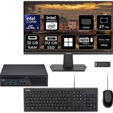 Asus Expertcenter PB64 Core Ultra 5 225 32GB Ram 512GB SSD 27" Full Hd Monitör WIN11 Home PB64-B50060MHP767 Mini Masaüstü Bilgisayar + Per4 USB Bellek - Windows 11 Home