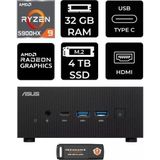 Asus Expertcenter Pn52 R9-5900Hx 32Gb Ram 4Tb Ssd Fdos Mini Masaüstü Pc & Per4 Bellek